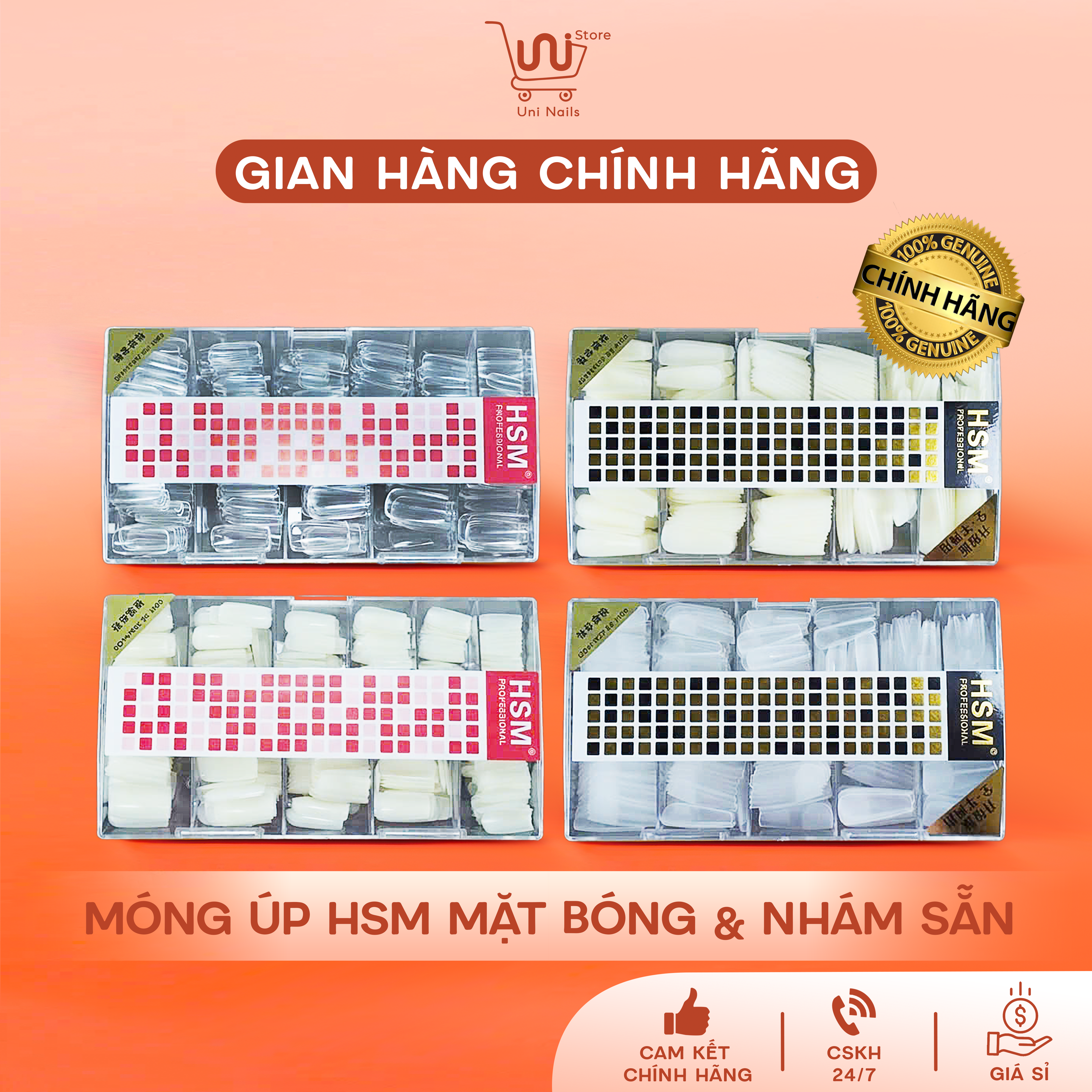 MÓNG UP HSM MẶT BÓNG & NHÁM SẴN CHÍNH HÃNG