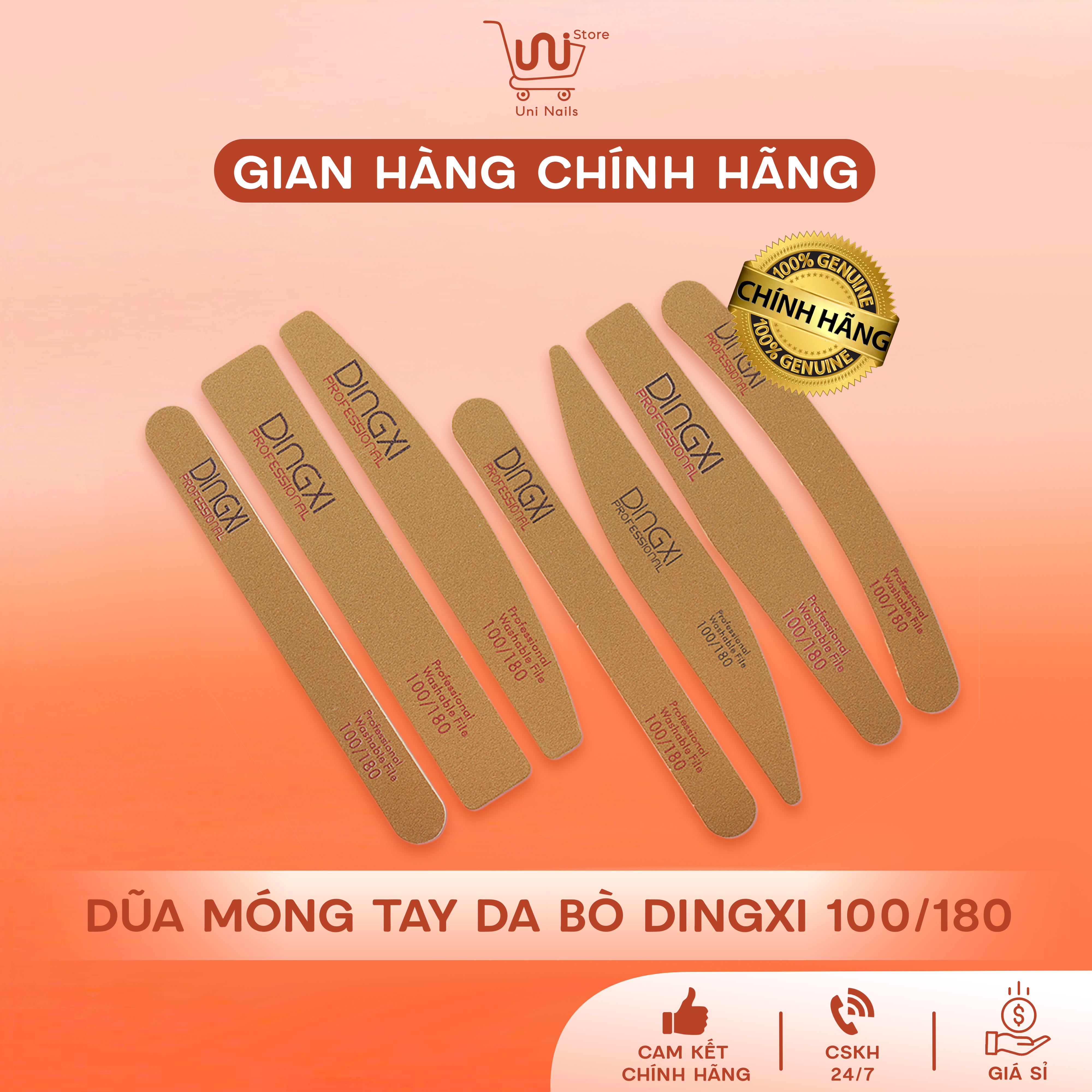 DŨA MÓNG TAY DA BÒ DINGXI 100/180 (LOẠI DẦY)