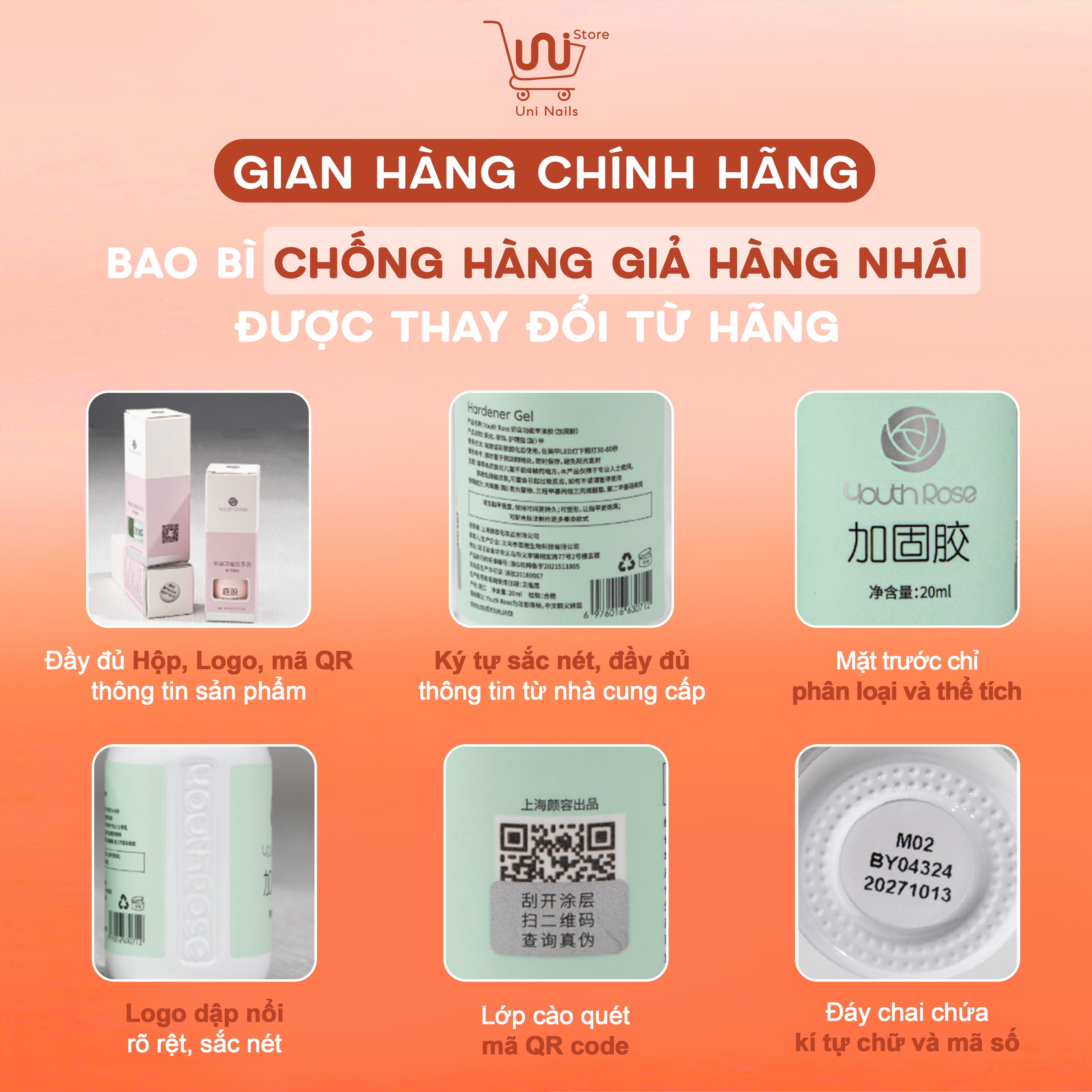 BASE - TOP - CỨNG MÓNG YOUNG ROSE CHÍNH HÃNG - 20ML