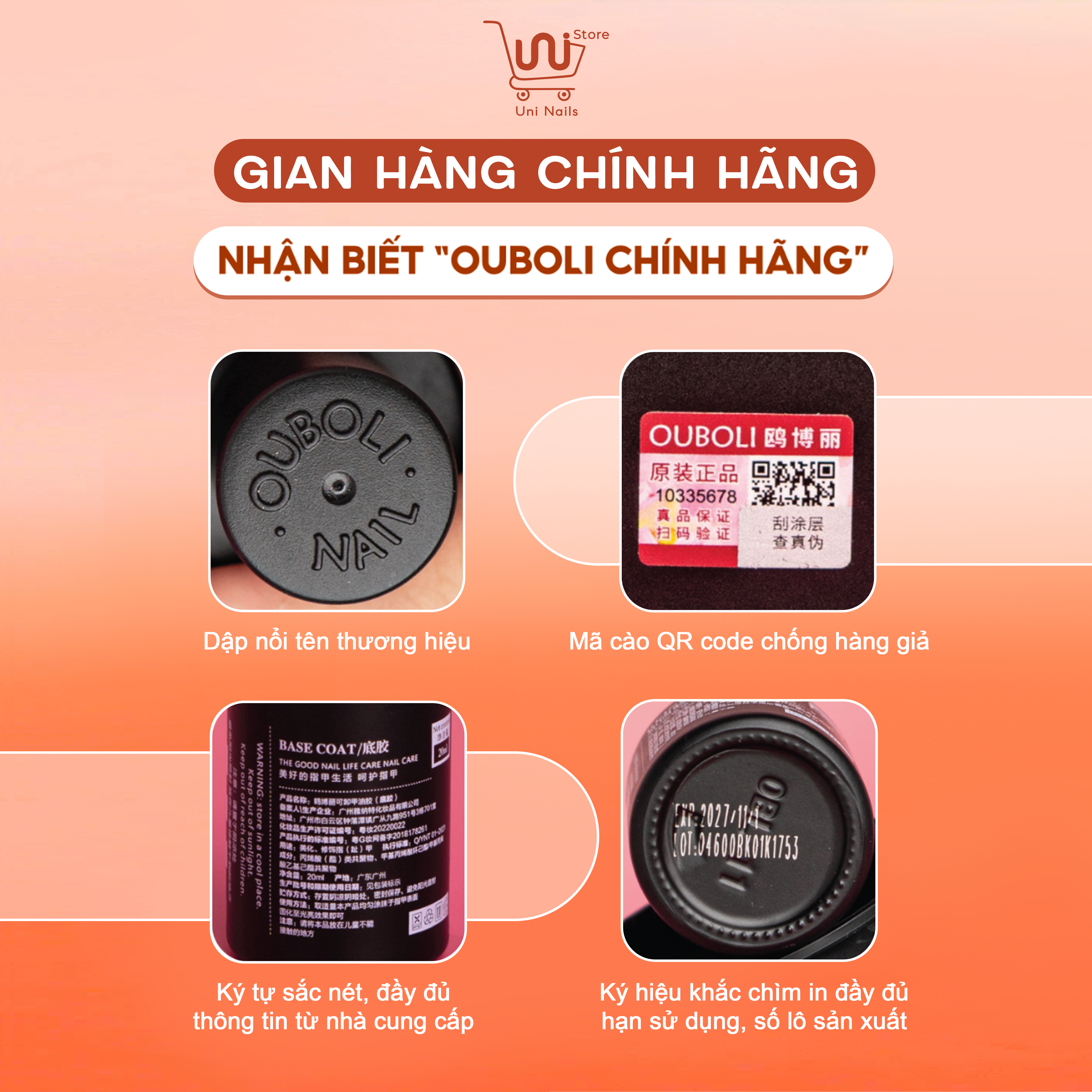 BASE - TOP - CỨNG MÓNG OUBOLI 20ML