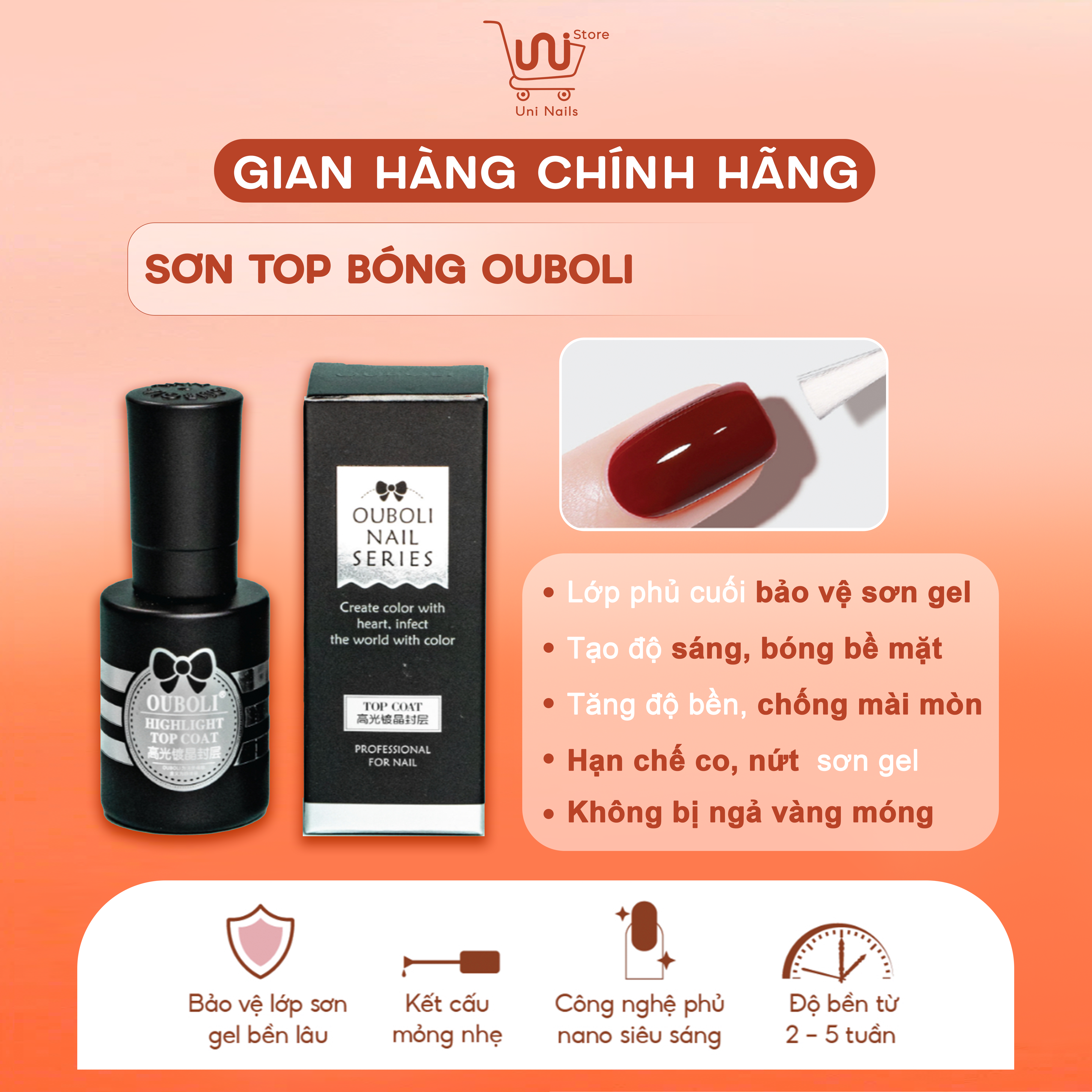 BASE - TOP - CỨNG MÓNG OUBOLI 20ML