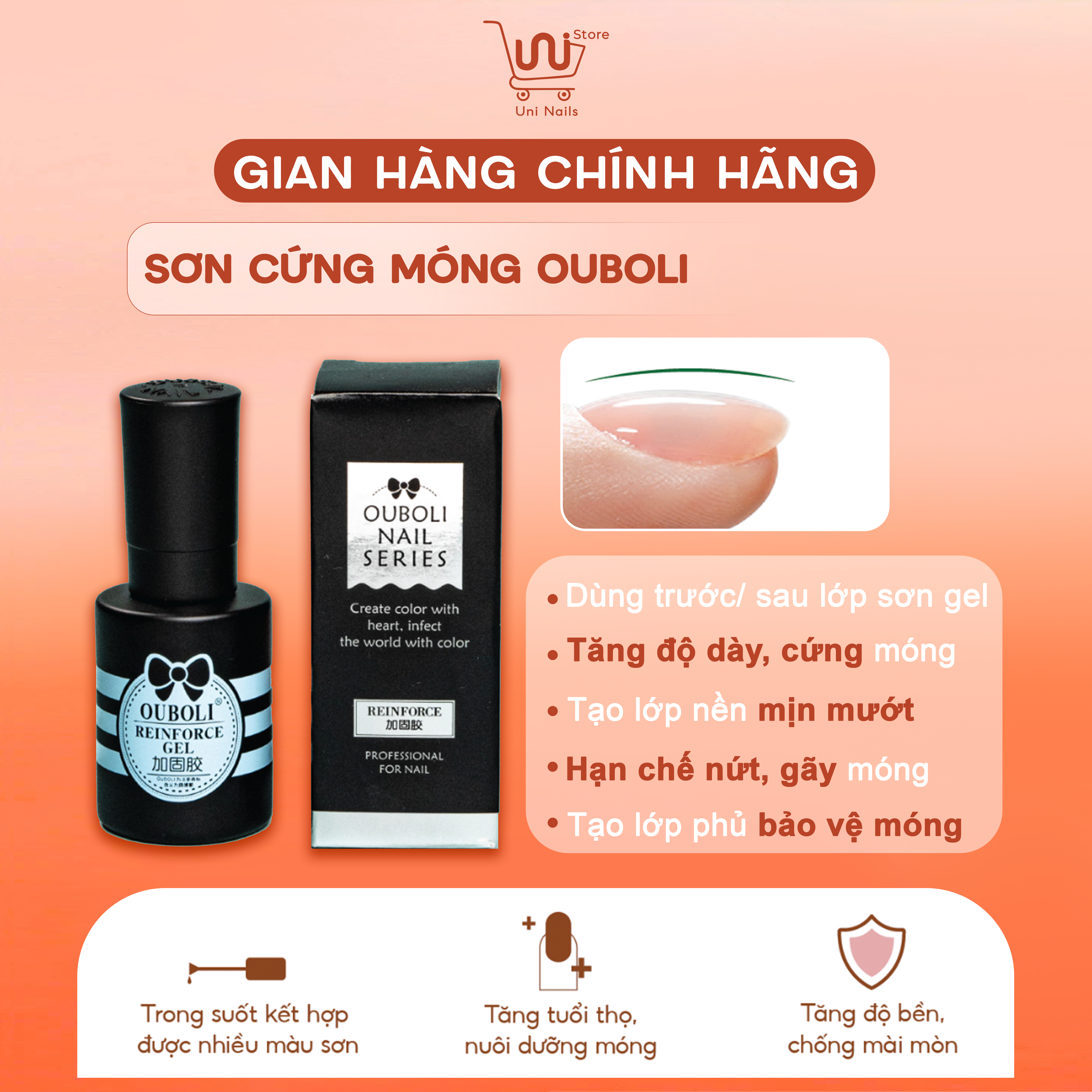BASE - TOP - CỨNG MÓNG OUBOLI 20ML