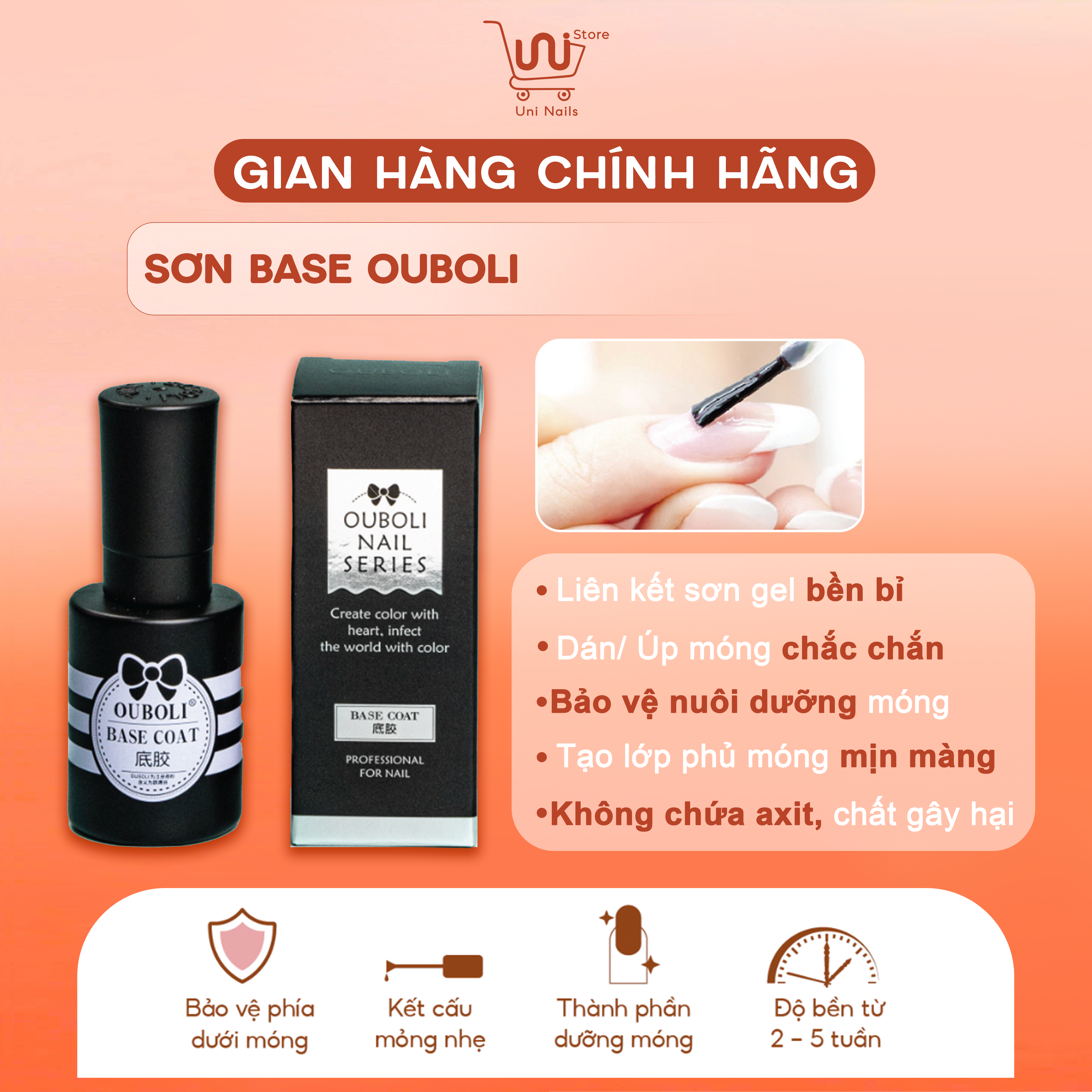 BASE - TOP - CỨNG MÓNG OUBOLI 20ML