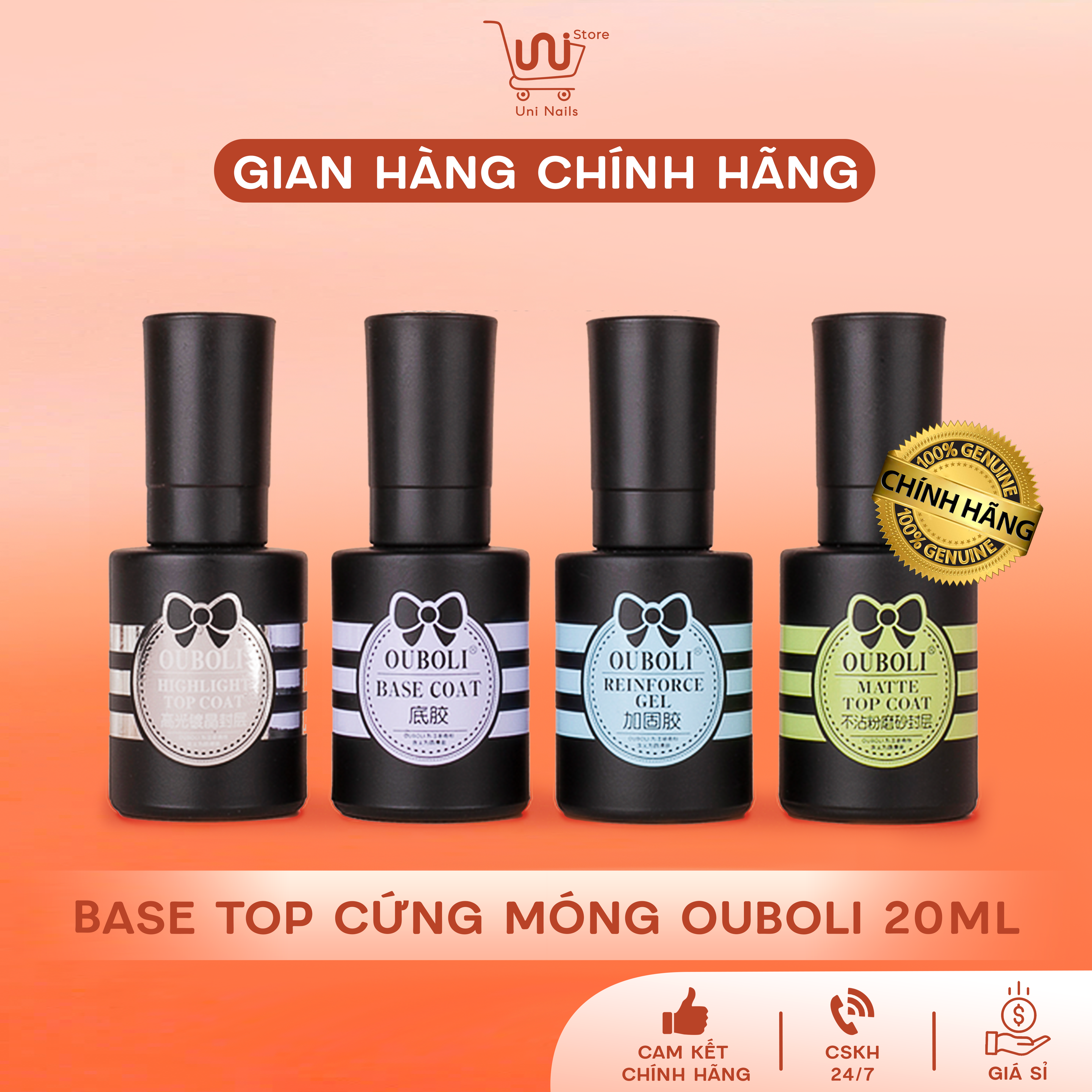 BASE - TOP - CỨNG MÓNG OUBOLI 20ML